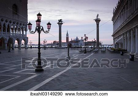 "St. Mark's Square with San Giorgio Maggiore at back, at dusk, Venice, Venezien, Italy, Europe" View Large Photo Image Stock Image - "St. Mark's Square with San Giorgio Maggiore at back, at dusk, Venice, Venezien, Italy, Europe". Fotosearch