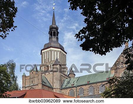"St. Mary's Church from 1298, old town, Stralsund, Mecklenburg-Western Pomerania, Germany, Europe" View Large Photo Image Stock Photo - "St. Mary's Church from 1298, old town, Stralsund, Mecklenburg-Western Pomerania, Germany, Europe". Fotosearch