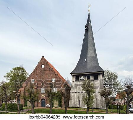"St. Matthias church with wooden tower in 1685, Jork, Altes Land, Lower Saxony, Germany, Europe" View Large Photo Image Stock Photography - "St. Matthias church with wooden tower in 1685, Jork, Altes Land, Lower Saxony, Germany, Europe". Fotosearch