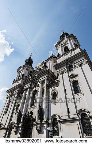 Stock Image - "St Nicholas Church on Charles Square, Prague, Czech Republic, Europe". Fotosearch