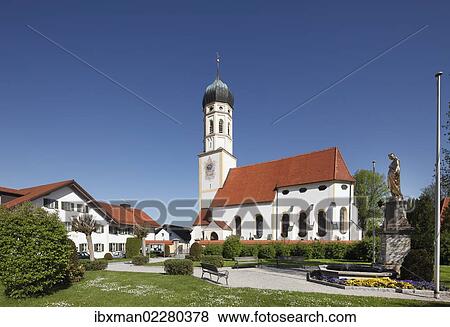 "St. Peter and Paul Church in Oberalting, municipality of Seefeld, Five-Lakes region, Upper Bavaria, Bavaria, Germany, Europe, PublicGround, Europe" View Large Photo Image Stock Photo - "St. Peter and Paul Church in Oberalting, municipality of Seefeld, Five-Lakes region, Upper Bavaria, Bavaria, Germany, Europe, PublicGround, Europe". Fotosearch
