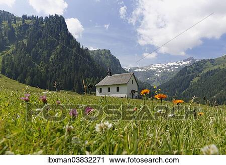 "St. Rochus Chapel, Church of St. Roch, Nenzinger Himmel alpine pasture, Gamperdonatal valley, community of Nenzing, Ratikon, Vorarlberg, Austria, Europe" View Large Photo Image Stock Image - "St. Rochus Chapel, Church of St. Roch, Nenzinger Himmel alpine pasture, Gamperdonatal valley, community of Nenzing, Ratikon, Vorarlberg, Austria, Europe". Fotosearch