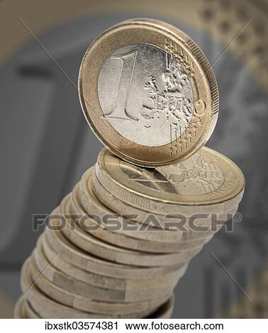 "Stack of euro coins, money, Germany, Europe" View Large Photo Image Stock Image - "Stack of euro coins, money, Germany, Europe". Fotosearch
