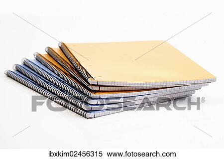 Stack of spiral pads View Large Photo Image Stock Photography - Stack of spiral pads. Fotosearch