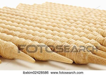 Stacked ice cream cones View Large Photo Image Stock Photograph - Stacked ice cream cones. Fotosearch