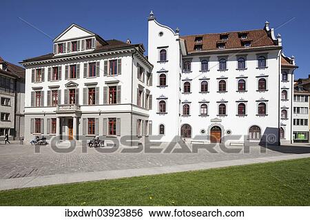 "Stadthaus building in the historic centre, St. Gallen, Canton of St. Gallen, Switzerland, Europe" View Large Photo Image Stock Photograph - "Stadthaus building in the historic centre, St. Gallen, Canton of St. Gallen, Switzerland, Europe". Fotosearch