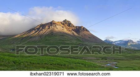 "Staoarfjall mountain in the evening light, Bakkageroi, Iceland, Europe" View Large Photo Image Stock Image - "Staoarfjall mountain in the evening light, Bakkageroi, Iceland, Europe". Fotosearch