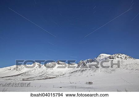 Picture - "Stars at Kattfjordeidet, Tromso, Troms, Norway, Europe". Fotosearch