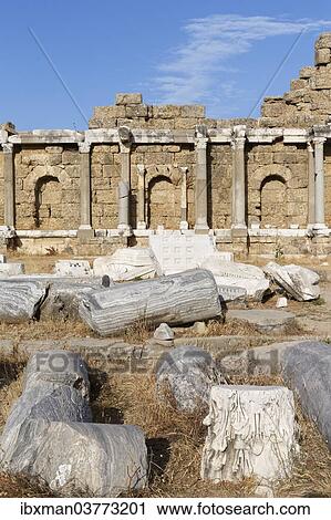"State Agora or Library, ancient city of Side, Pamphylia, Antalya Province, Turkey, Asia" View Large Photo Image Stock Image - "State Agora or Library, ancient city of Side, Pamphylia, Antalya Province, Turkey, Asia". Fotosearch