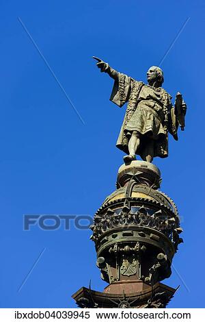 "Statue of Christopher Columbus, Barcelona,? Çï? ÇïCatalonia, Spain, Europe" View Large Photo Image Stock Photography - "Statue of Christopher Columbus, Barcelona,? Çï? ÇïCatalonia, Spain, Europe". Fotosearch