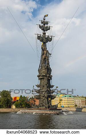 "Statue of Peter the Great, Moskva River, Moscow, Russia, Europe" View Large Photo Image Stock Image - "Statue of Peter the Great, Moskva River, Moscow, Russia, Europe". Fotosearch