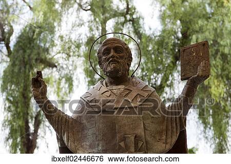 "Statue of Saint Nicholas, apostle, Demre, Myra, Turkey, Asia" View Large Photo Image Stock Photograph - "Statue of Saint Nicholas, apostle, Demre, Myra, Turkey, Asia". Fotosearch