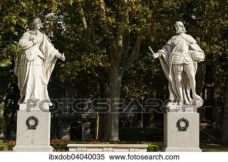 "Statues of Donna Sancha and King Fernando I of Spain, Plaza de Oriente, Madrid, Spain, Europe" View Large Photo Image Stock Photography - "Statues of Donna Sancha and King Fernando I of Spain, Plaza de Oriente, Madrid, Spain, Europe". Fotosearch