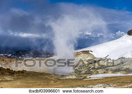"Steaming solfataras, fumaroles, sulfur and other minerals, high temperature area or geothermal area Hveradalir, volcanic mountain chain Kverkfjoll, on the northern edge of the Vatnajokull glacier, highlands, Iceland, Europe" View Large Photo Image Stock Image - "Steaming solfataras, fumaroles, sulfur and other minerals, high temperature area or geothermal area Hveradalir, volcanic mountain chain Kverkfjoll, on the northern edge of the Vatnajokull glacier, highlands, Iceland, Europe". Fotosearch