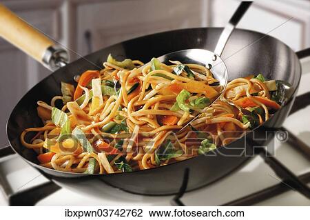 "Stir fry noodles with pak choi, carrots and bean sprouts" View Large Photo Image Stock Image - "Stir fry noodles with pak choi, carrots and bean sprouts". Fotosearch