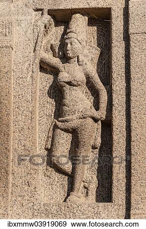"Stone carving, Indian deity, Shore Temple, Mahabalipuram, Kanchipuram, Tamil Nadu, India, Asia" View Large Photo Image Stock Photo - "Stone carving, Indian deity, Shore Temple, Mahabalipuram, Kanchipuram, Tamil Nadu, India, Asia". Fotosearch