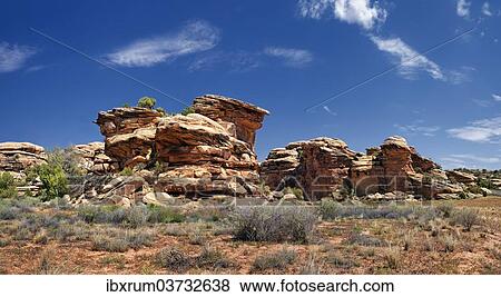 "Stone desert landscape, The Needles, Canyonlands National Park, Moab, Utah, United States, North America" View Large Photo Image Stock Photo - "Stone desert landscape, The Needles, Canyonlands National Park, Moab, Utah, United States, North America". Fotosearch