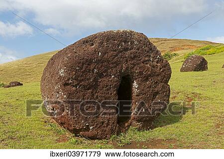 "Stone sculptures, Easter Island, Chile, South America" View Large Photo Image Stock Photo - "Stone sculptures, Easter Island, Chile, South America". Fotosearch