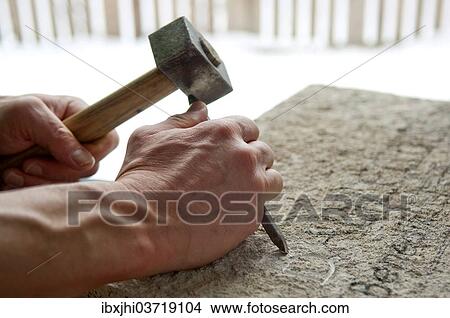 Stonemason at work View Large Photo Image Picture - Stonemason at work. Fotosearch