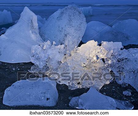 "Stranded icebergs on the beach at Jokulsarlon, Southern Region, Iceland, Europe" View Large Photo Image Stock Image - "Stranded icebergs on the beach at Jokulsarlon, Southern Region, Iceland, Europe". Fotosearch