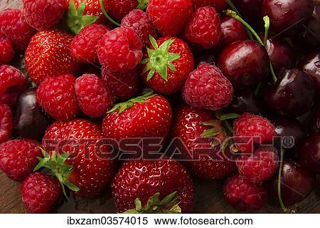 "Strawberries, raspberries and cherries, Germany, Europe" View Large Photo Image Stock Photography - "Strawberries, raspberries and cherries, Germany, Europe". Fotosearch