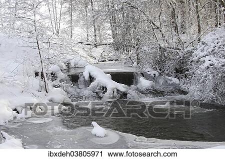 "Stream in winter, Bavaria, Germany, Europe" View Large Photo Image Stock Image - "Stream in winter, Bavaria, Germany, Europe". Fotosearch