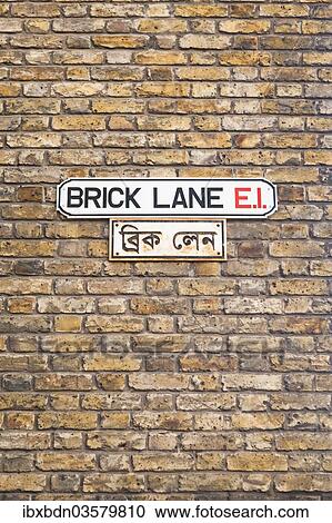 "Street sign, Brick Lane, on brick wall, East London, London, London region, England, United Kingdom, Europe" View Large Photo Image Stock Image - "Street sign, Brick Lane, on brick wall, East London, London, London region, England, United Kingdom, Europe". Fotosearch