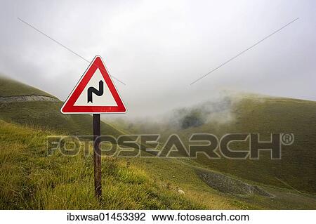 "Street sign on the way to the Forca di Presta pass, Monte Sibillini, Apennines Mountains, Marche, Italy, Europe" View Large Photo Image Stock Image - "Street sign on the way to the Forca di Presta pass, Monte Sibillini, Apennines Mountains, Marche, Italy, Europe". Fotosearch