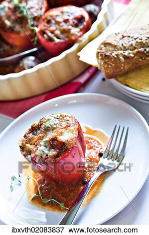 Stock Photo - Stuffed bell peppers. Fotosearch