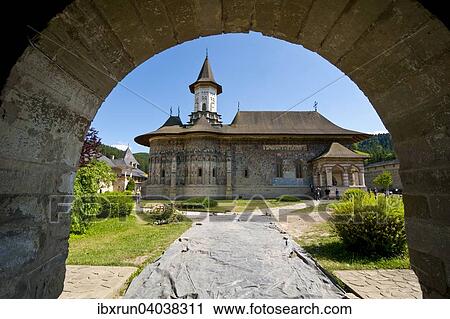 Stock Image - "Sucevita Monastery, UNESCO World Heritage Site, Bucovina, Romania, Europe". Fotosearch