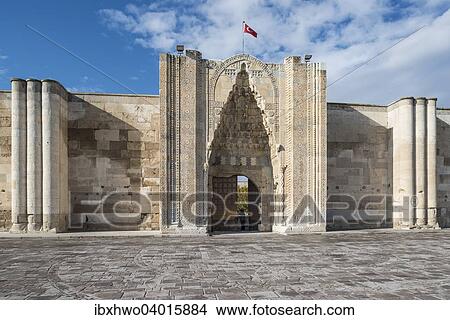 Picture - "Sultanhani caravanserai on the ancient Silk Road, now a museum, Sultanhani, Sultanhani Kervansaray, Aksaray, Turkei". Fotosearch