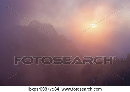 "Summer solstice with fog in the Karwendel, Tyrol, Austria, Europe" View Large Photo Image Picture - "Summer solstice with fog in the Karwendel, Tyrol, Austria, Europe". Fotosearch