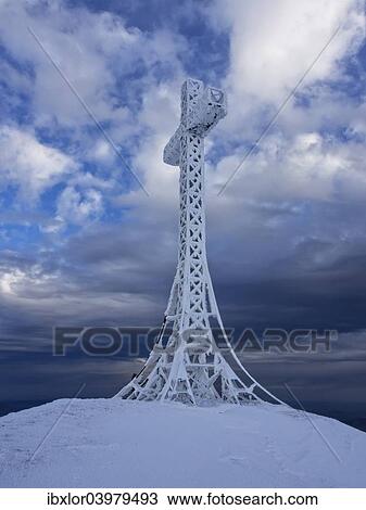 "Summit cross covered with hoarfrost, Monte Catria, Apennines, Marche, Italy, Europe" View Large Photo Image Stock Image - "Summit cross covered with hoarfrost, Monte Catria, Apennines, Marche, Italy, Europe". Fotosearch