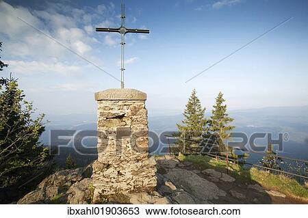 "Summit cross on Mt. Grosser Falkenstein, Zwiesler Waldhaus, Nationalpark Bayrischer Wald national park, Bavaria, Germany, Europe" View Large Photo Image Stock Image - "Summit cross on Mt. Grosser Falkenstein, Zwiesler Waldhaus, Nationalpark Bayrischer Wald national park, Bavaria, Germany, Europe". Fotosearch