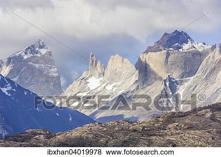 "Summit Cuernos, Paine Grande Massif, Torres del Paine National Park, Magallanes y la Antartica Chilena Region, Chile, South America" View Large Photo Image Stock Photo - "Summit Cuernos, Paine Grande Massif, Torres del Paine National Park, Magallanes y la Antartica Chilena Region, Chile, South America". Fotosearch