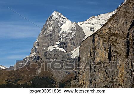 "Summit of Eiger Mountain, Murren, Berner Oberland, Switzerland, Europe" View Large Photo Image Stock Photography - "Summit of Eiger Mountain, Murren, Berner Oberland, Switzerland, Europe". Fotosearch