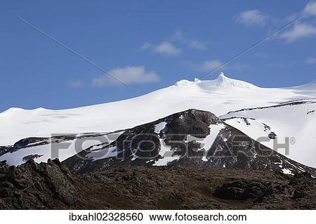 "Summits of the Snaefell and Snaefellsjoekull volcanos, Snaefellsness National Park, Iceland, Europe" View Large Photo Image Stock Image - "Summits of the Snaefell and Snaefellsjoekull volcanos, Snaefellsness National Park, Iceland, Europe". Fotosearch