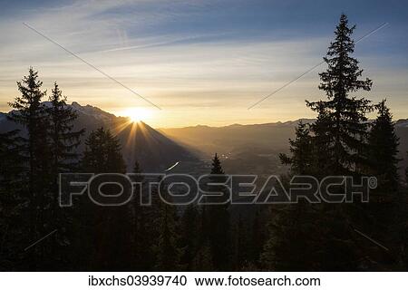 "Sunrise above the Inn Valley, Tyrol, Austria, Europe" View Large Photo Image Stock Image - "Sunrise above the Inn Valley, Tyrol, Austria, Europe". Fotosearch