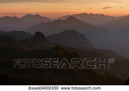 "Sunrise above the Montafon mountains, Gargellen, Montafon, Vorarlberg, Austria, Europe" View Large Photo Image Stock Image - "Sunrise above the Montafon mountains, Gargellen, Montafon, Vorarlberg, Austria, Europe". Fotosearch