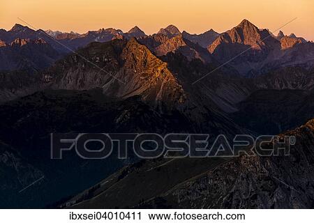 "Sunrise with Allgau Alps, Reutte, Ausserfern, Tyrol, Austria, Europe" View Large Photo Image Stock Image - "Sunrise with Allgau Alps, Reutte, Ausserfern, Tyrol, Austria, Europe". Fotosearch