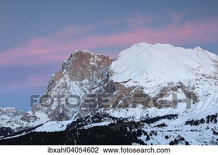 "Sunset at Plattkofel in winter, Saltria, Province of South Tyrol, Italy, Europe" View Large Photo Image Stock Image - "Sunset at Plattkofel in winter, Saltria, Province of South Tyrol, Italy, Europe". Fotosearch