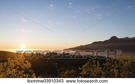 Stock Image - "Sunset, La Palma, Canary Islands, Spain, Europe". Fotosearch
