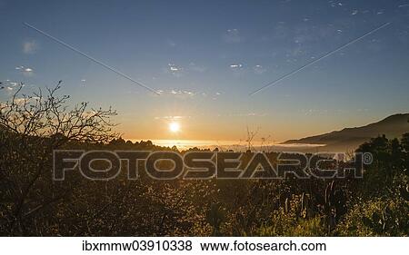 Stock Photo - "Sunset, La Palma, Canary Islands, Spain, Europe". Fotosearch