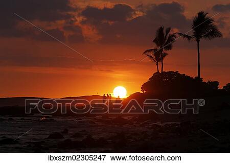"Sunset, Old Airport Beach, Kailua-Kona, Big Island, Hawaii, USA" View Large Photo Image Stock Photo - "Sunset, Old Airport Beach, Kailua-Kona, Big Island, Hawaii, USA". Fotosearch