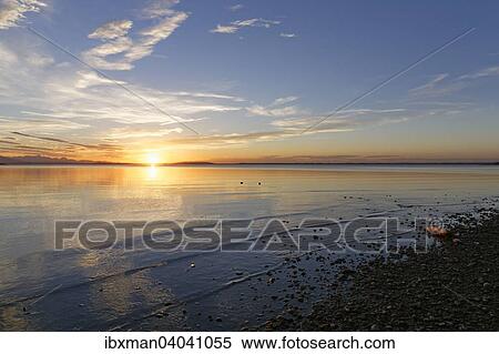 "Sunset on Lake Chiemsee in Chieming, Chiemgau, Upper Bavaria, Bavaria, Germany, Europe" View Large Photo Image Stock Photography - "Sunset on Lake Chiemsee in Chieming, Chiemgau, Upper Bavaria, Bavaria, Germany, Europe". Fotosearch