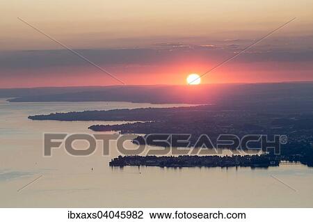 "Sunset on Lake Constance with the island of Lindau, Lake Constance, Baden-Wurttemberg, Germany, Europe" View Large Photo Image Stock Image - "Sunset on Lake Constance with the island of Lindau, Lake Constance, Baden-Wurttemberg, Germany, Europe". Fotosearch