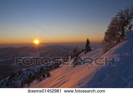 "Sunset on Mt. Belchen in the south Black Forest, Baden-Wuerttemberg, Germany, Europe" View Large Photo Image Stock Image - "Sunset on Mt. Belchen in the south Black Forest, Baden-Wuerttemberg, Germany, Europe". Fotosearch
