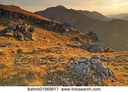 "Sunset on the Schistlnock, Nationalpark Nockberge national park, Carinthia, Austria, Europe" View Large Photo Image Stock Photo - "Sunset on the Schistlnock, Nationalpark Nockberge national park, Carinthia, Austria, Europe". Fotosearch
