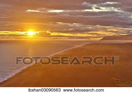 "Sunset on the south coast, Dyrholaey, Vik i Myrdal, Southern Region, Iceland, Europe" View Large Photo Image Stock Image - "Sunset on the south coast, Dyrholaey, Vik i Myrdal, Southern Region, Iceland, Europe". Fotosearch
