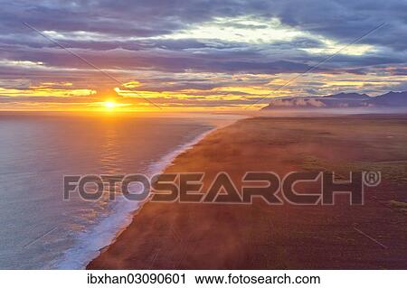 "Sunset on the south coast, Dyrholaey, Vik i Myrdal, Southern Region, Iceland, Europe" View Large Photo Image Stock Image - "Sunset on the south coast, Dyrholaey, Vik i Myrdal, Southern Region, Iceland, Europe". Fotosearch